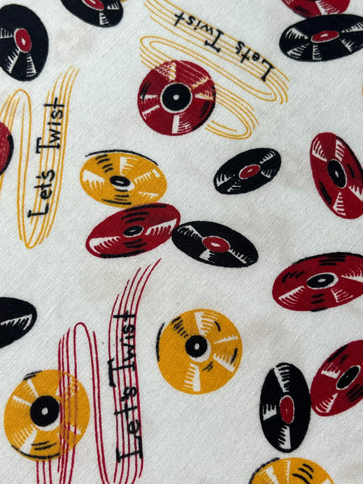 Early 1960s Novelty "Let's Twist" Border Print