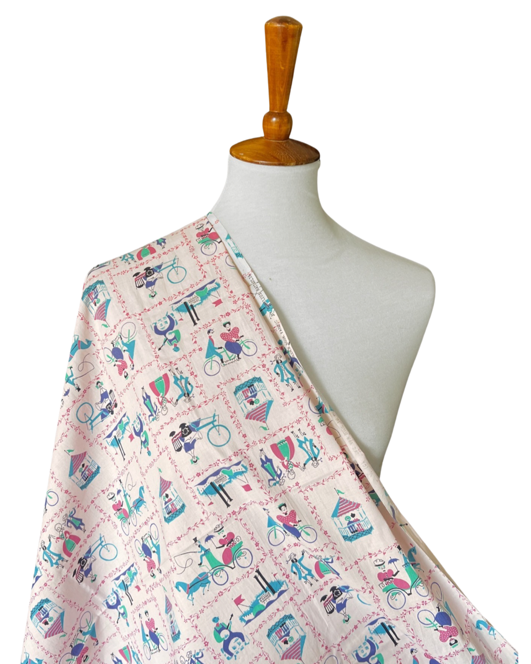 RESERVED 1950s "Golden Book" Cotton Novelty Fabric