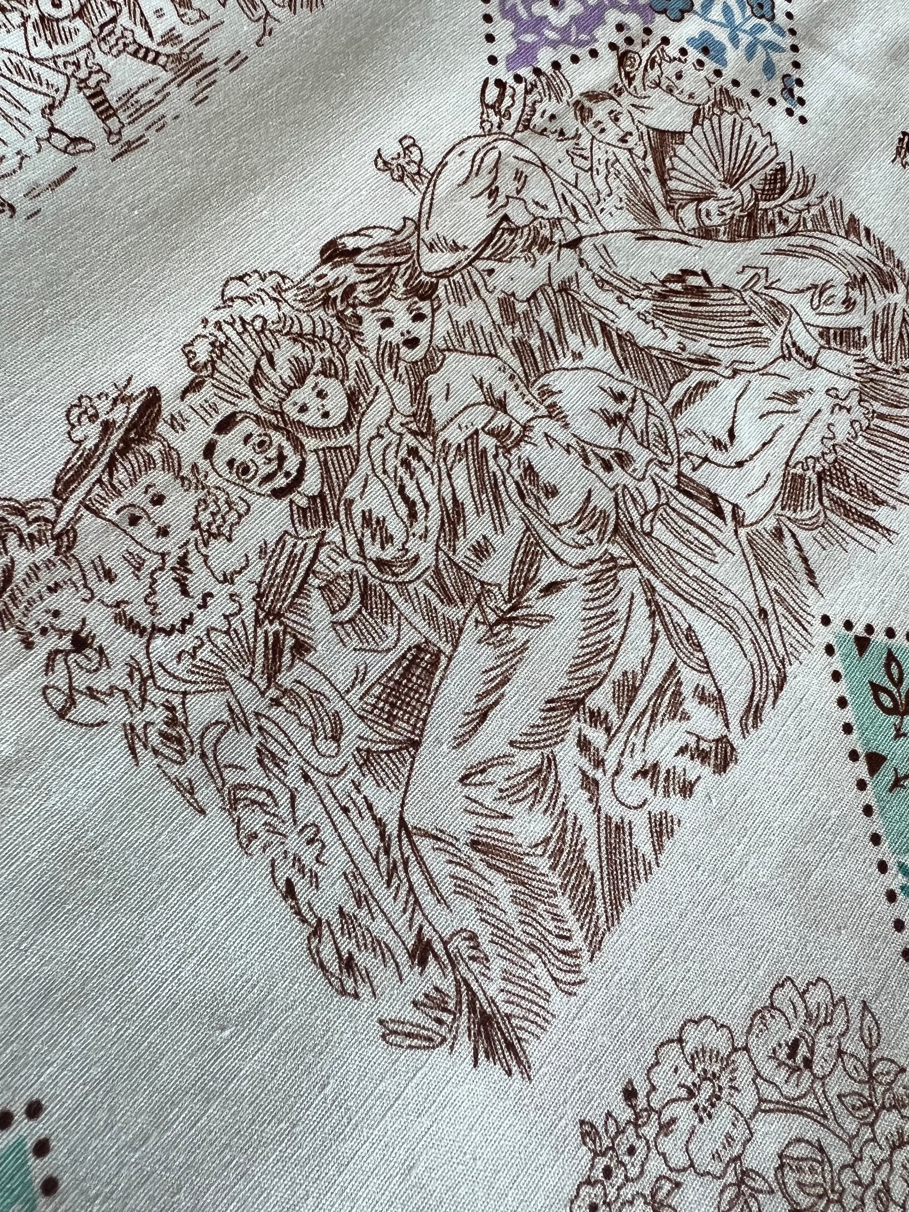 1960s Olden Days Patchwork Novelty Cotton