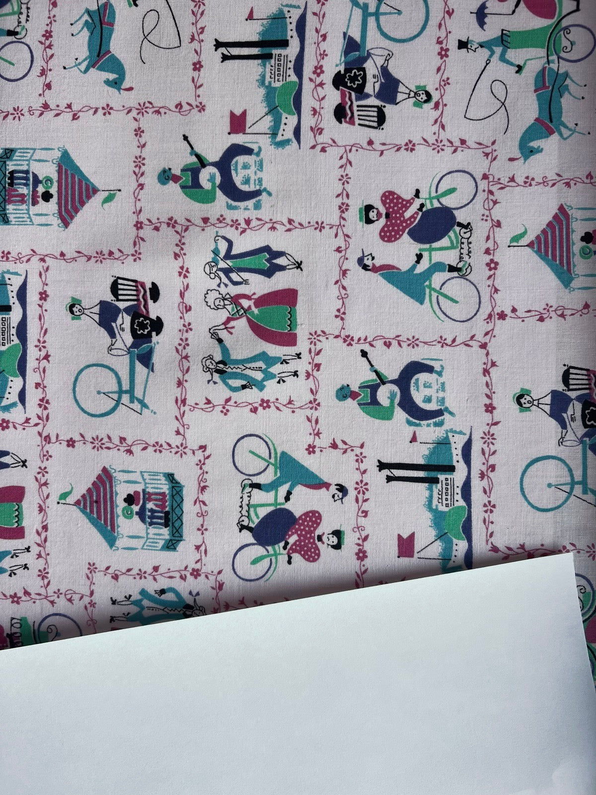 RESERVED 1950s "Golden Book" Cotton Novelty Fabric