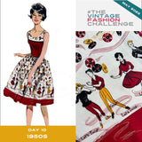 Early 1960s Novelty "Let's Twist" Border Print