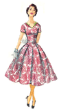 1950s Big, Bold Rose Print Cotton
