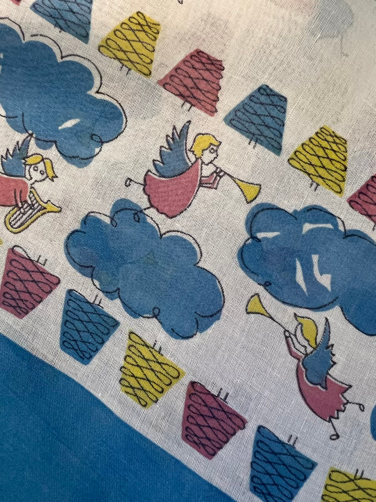 1950s-1960s Angels Novelty Border Print