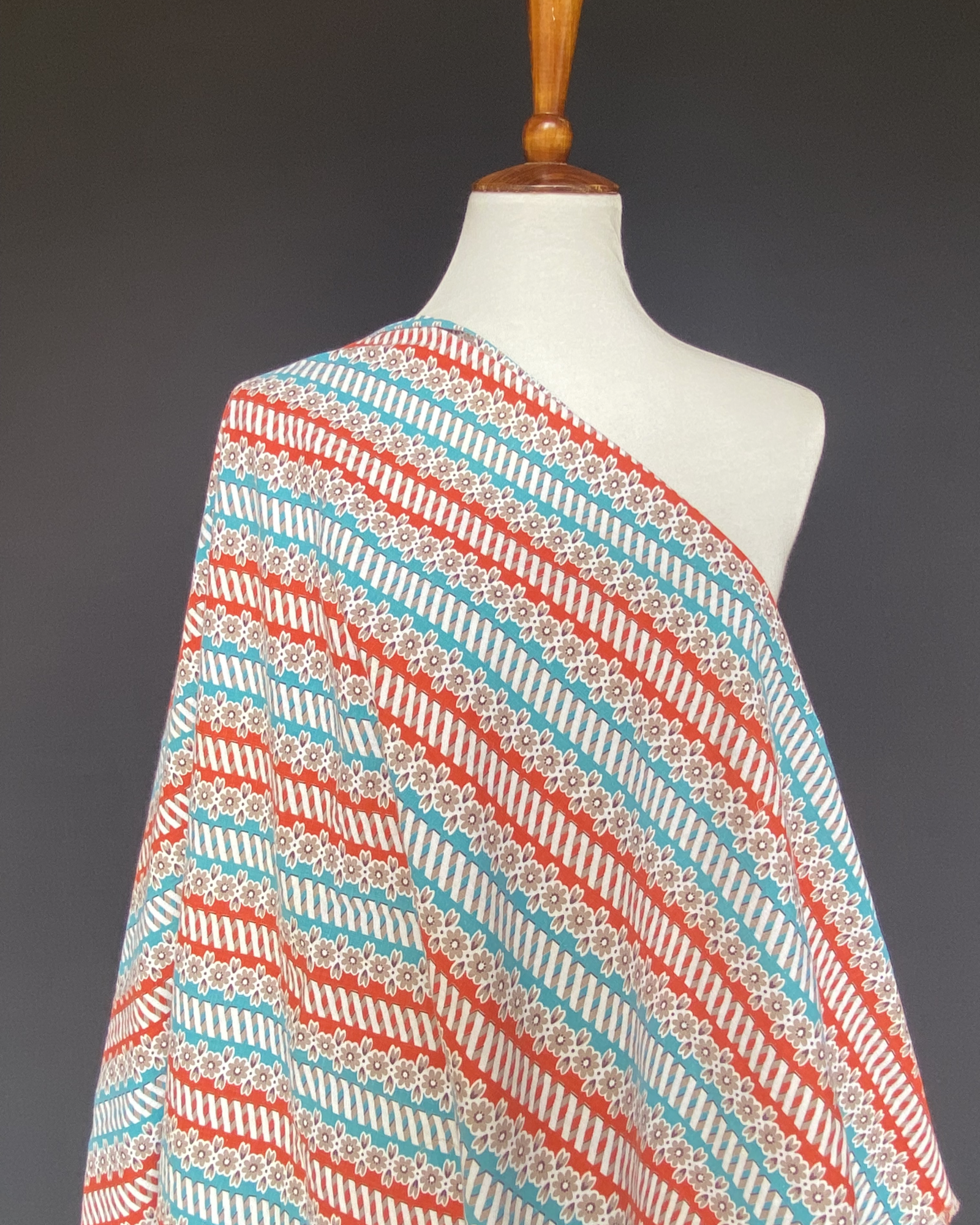 1930s/1940s Geometric Floral Feedsack