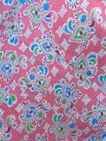 1930s Pink Stylized Paisley Cotton