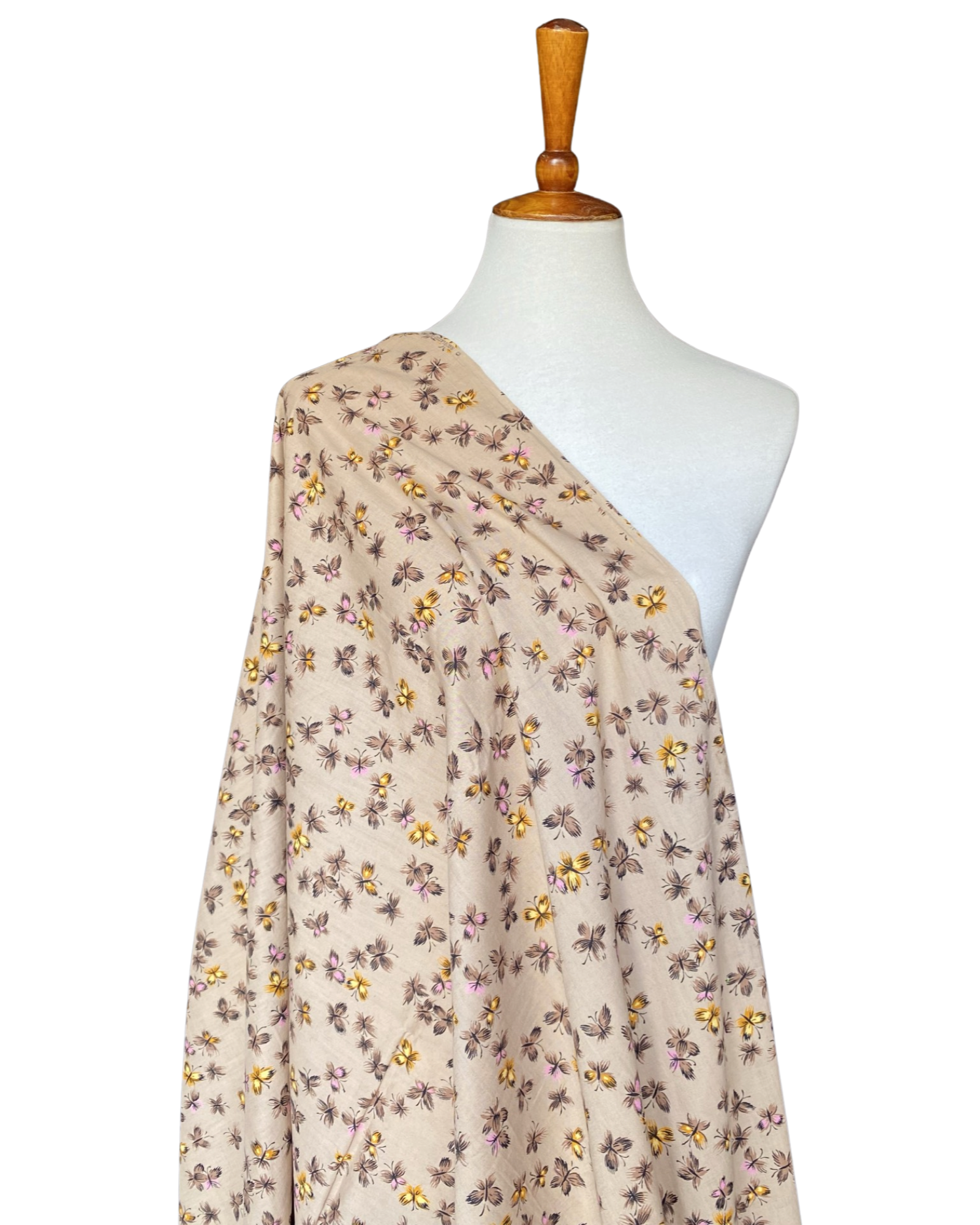 1950s Regulated Cotton Flutter Flies Novelty Print