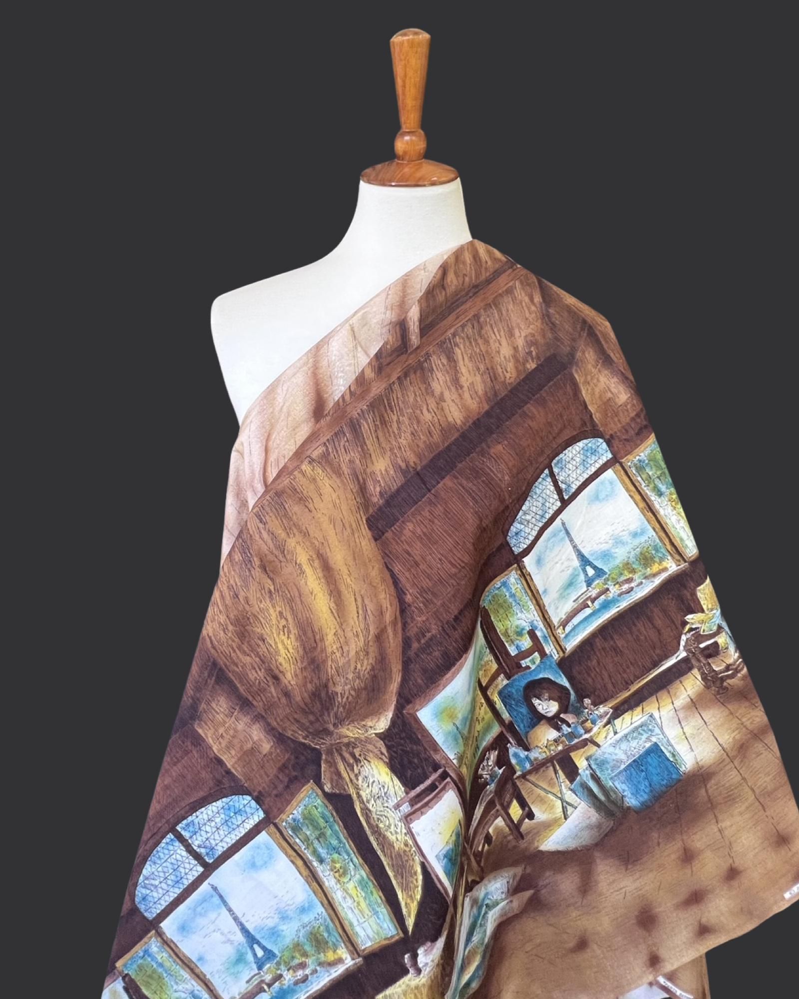 1960s John Wolf "Paris Garret" Novelty Border Print