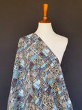 1960s Polynesian Tapa Print Cotton