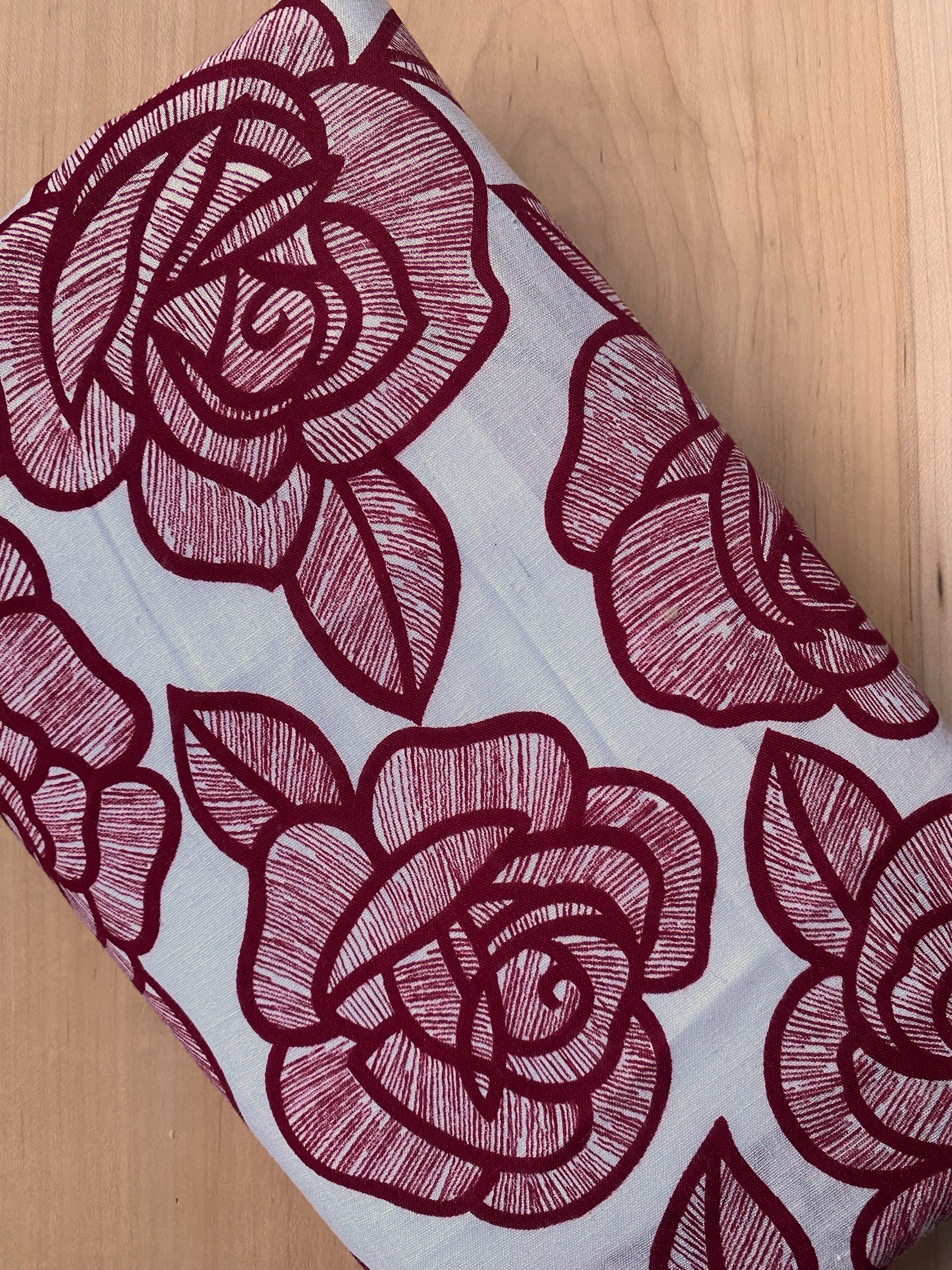 1950s Big, Bold Rose Print Cotton