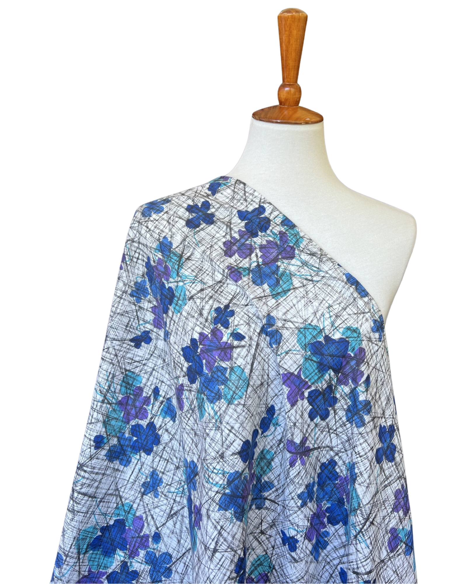 1950s Mid-Century Style Abstract Cotton