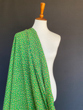 1970s Tiny Prairie Green Floral Cotton