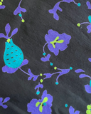 Early 1960s Stylized Floral Cotton