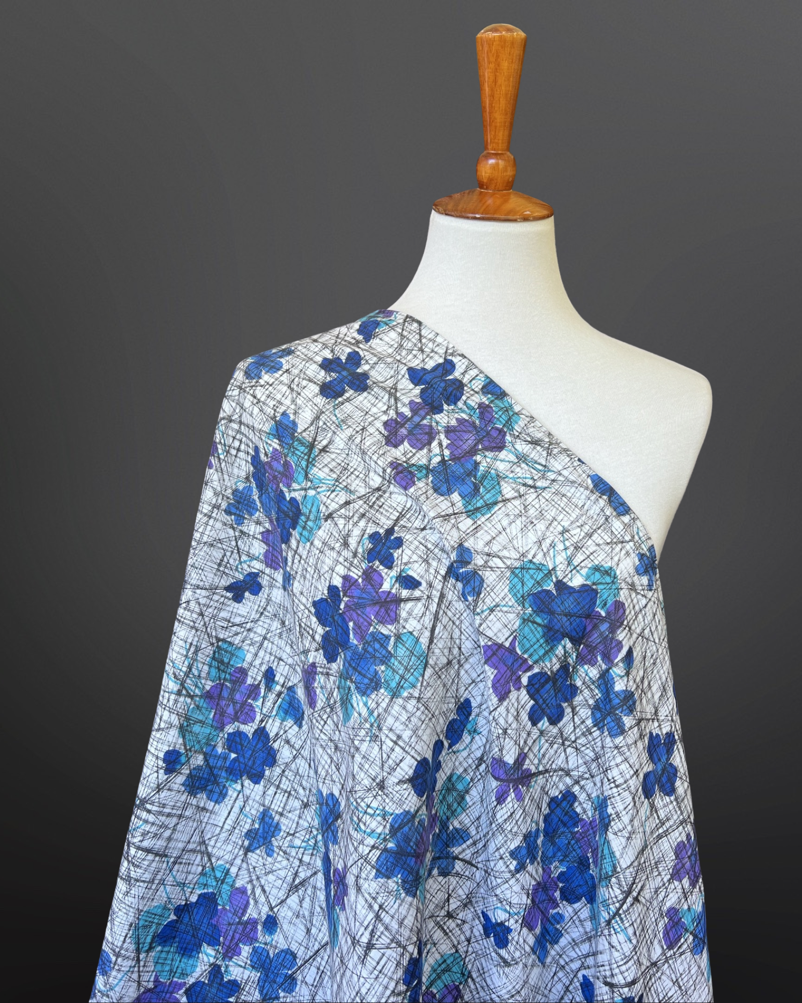 1950s Mid-Century Style Abstract Cotton