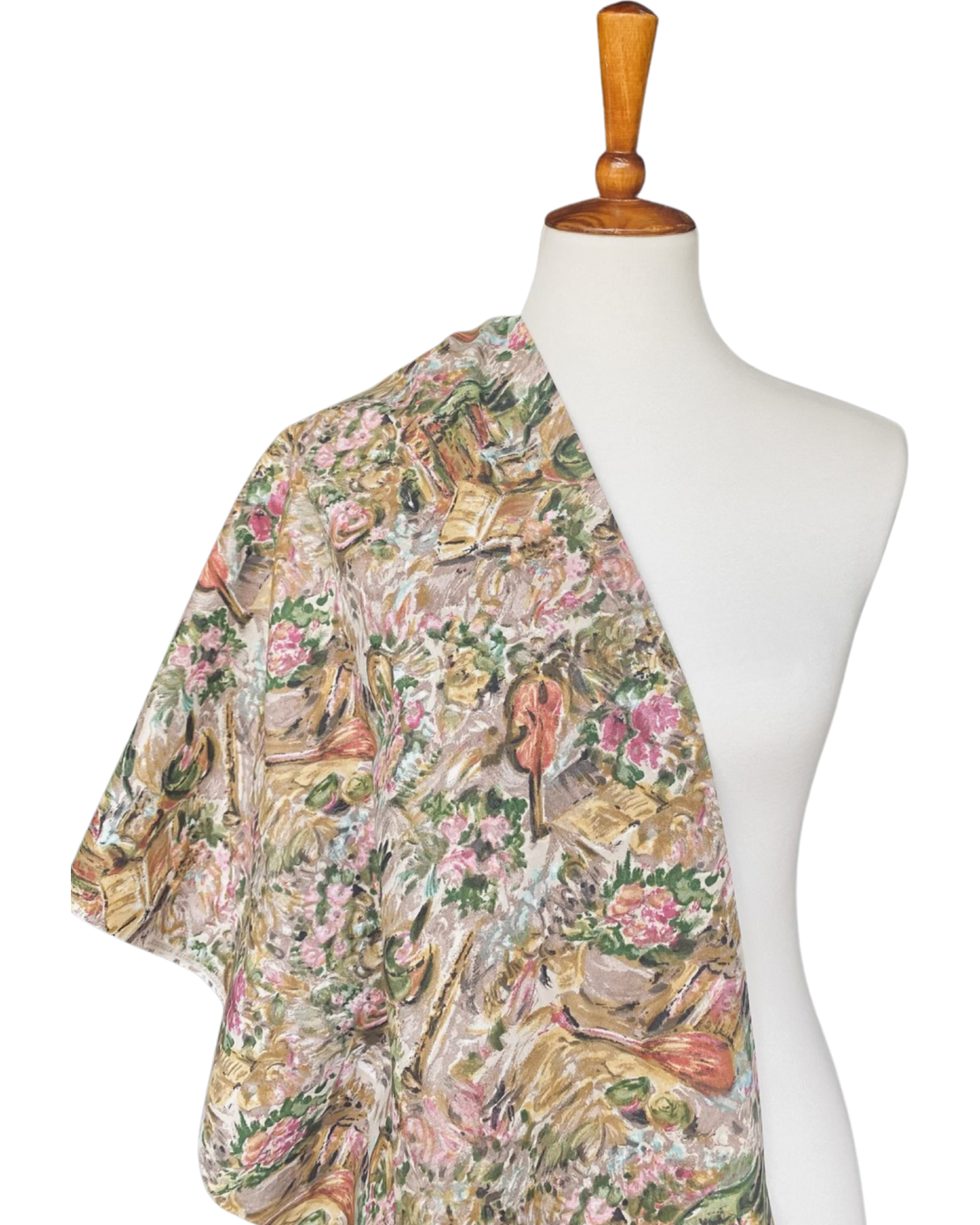 RESERVED 1950s Literature & Arts Painterly Cotton