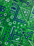 1960s Green Bandana Print
