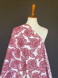 1950s Big, Bold Rose Print Cotton