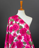 1960s Big Pink Floral Cotton