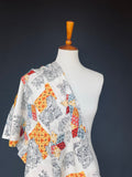 RESERVED 1960s Olden Days Patchwork Novelty Cotton