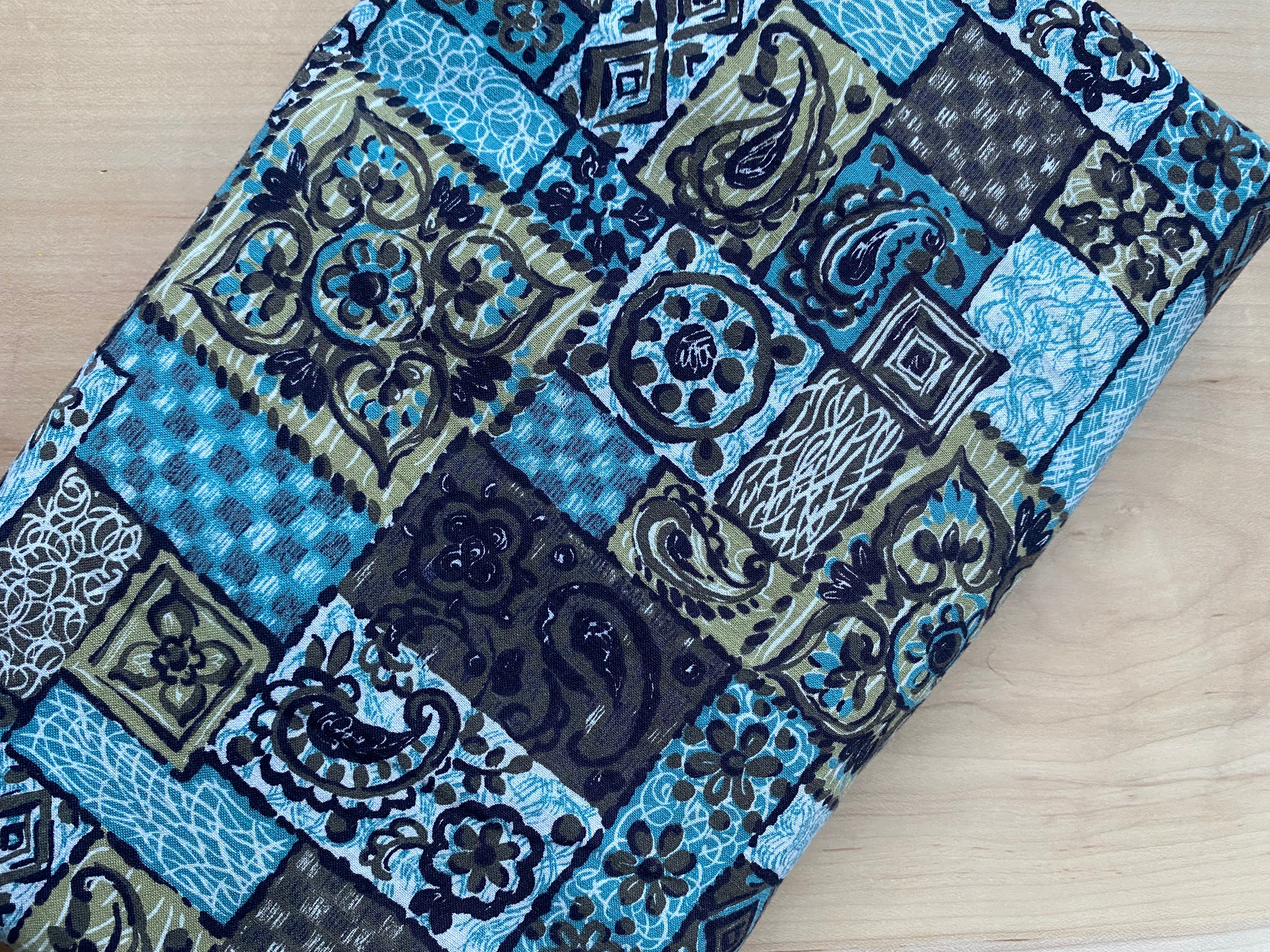 1960s Polynesian Tapa Print Cotton