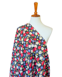 1930s-1940s Primary Color Floral Cotton