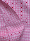 1950s/1960s Dotted Swiss Pink Gingham Cotton