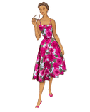 1960s Big Pink Floral Cotton