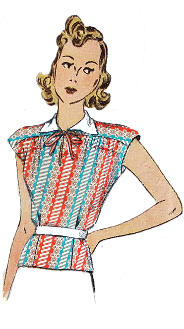 1930s/1940s Geometric Floral Feedsack