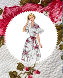 RESERVED 1940s-1950s Floral Cotton Plissé