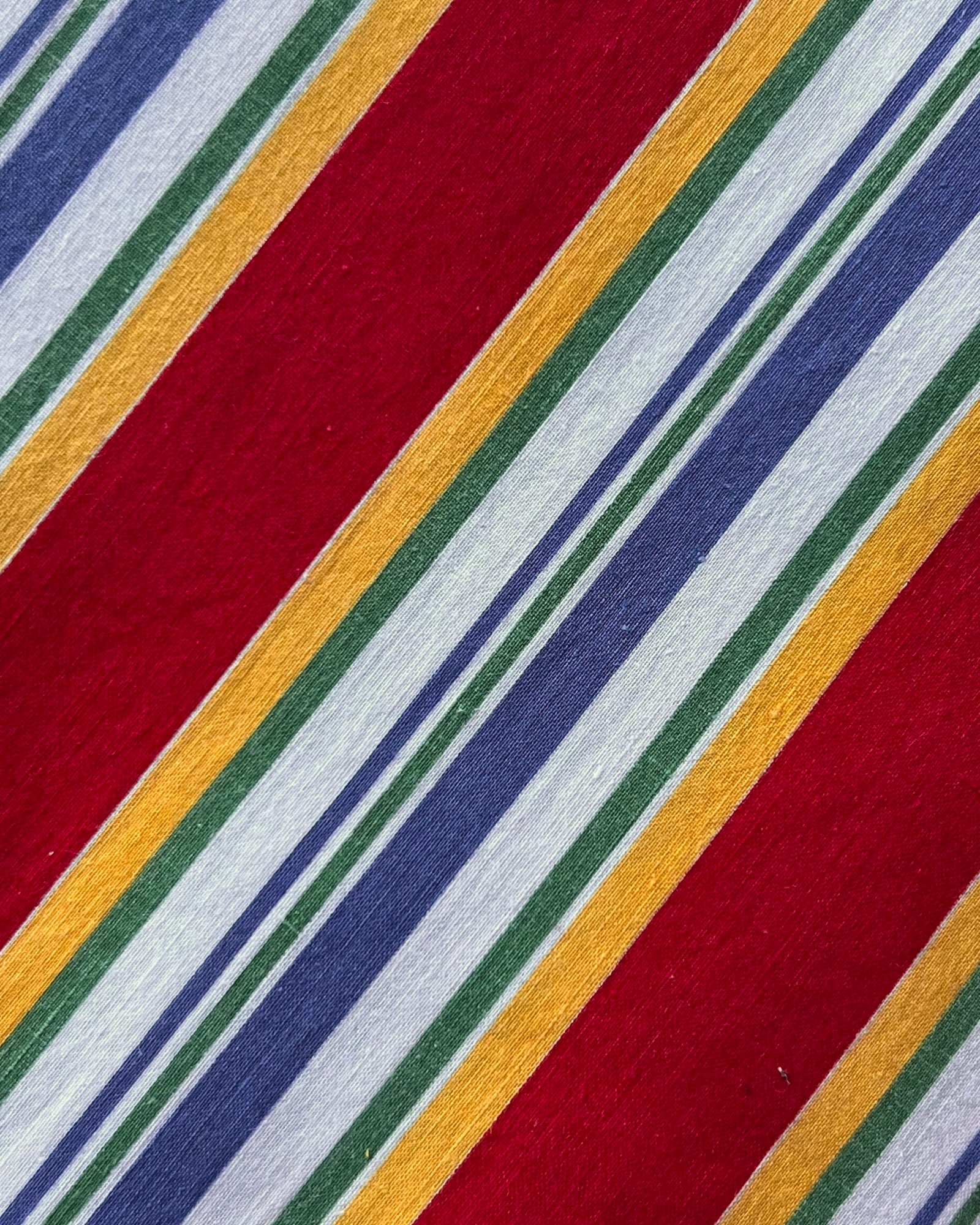 1930s-1940s Striped Primary Color Cotton