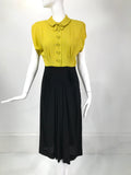 Very Rare 1940s-1950s Chartreuse Crepe