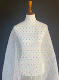 1930s-1950s Printed Cotton Polka Dotted Cotton Organdy