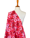1950s/1960s Pink and Red Bold Tropical Cotton