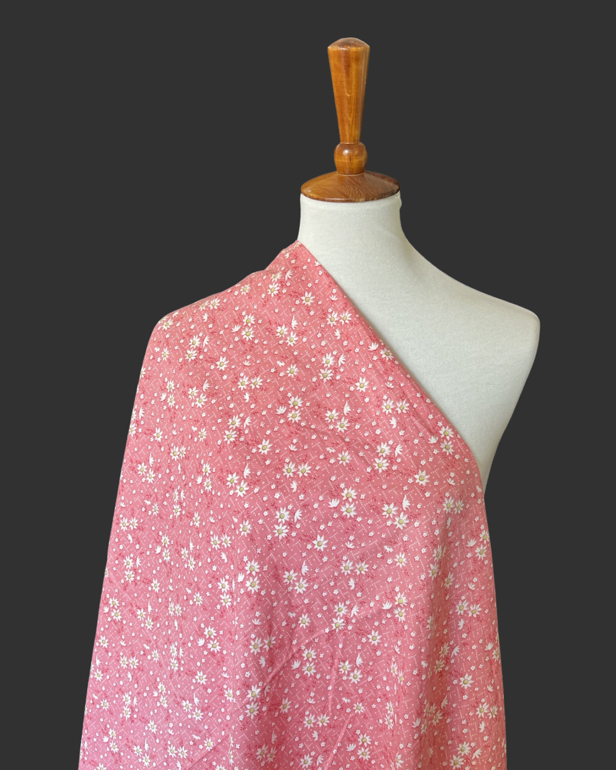RESERVED Pink Floral Feedsack Style Print