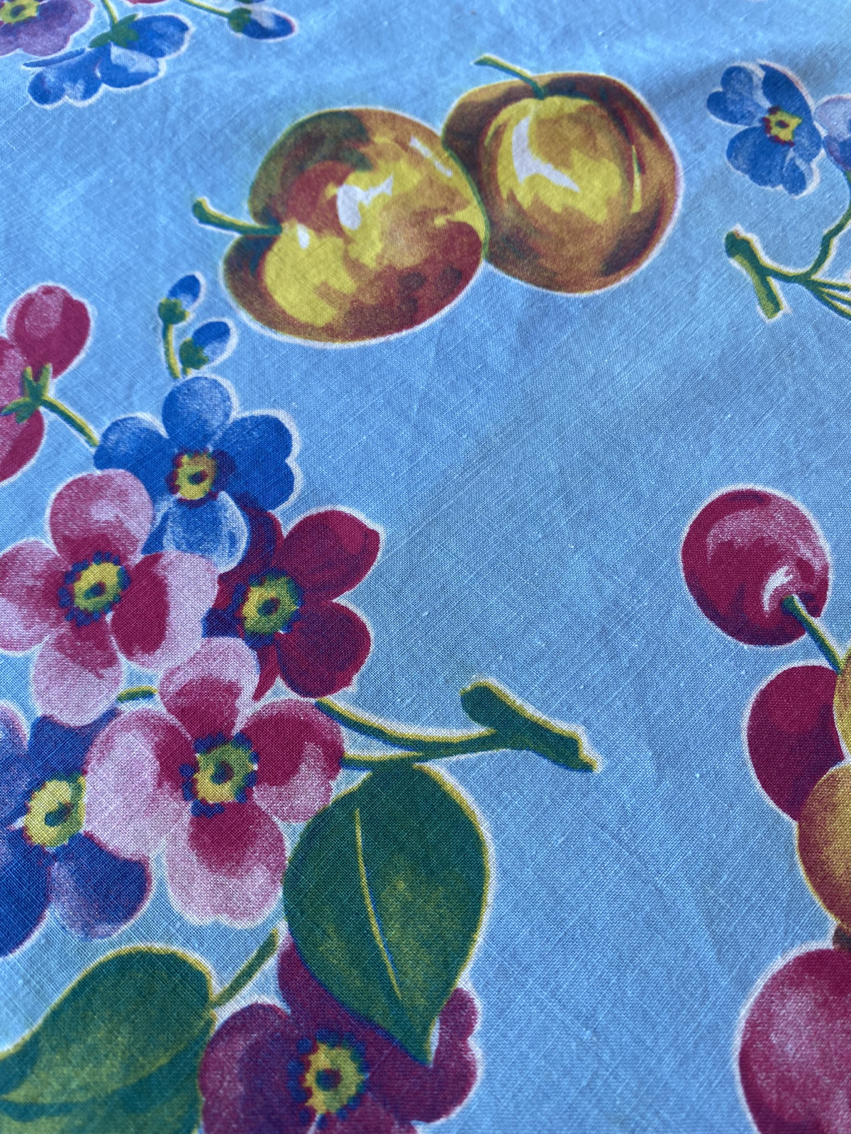 1940s Fruit Print Cotton