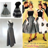 1940s/1950s Black and Silver Silk /  Cotton Blend