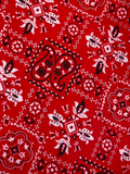 1950s Red Bandana Print Cotton