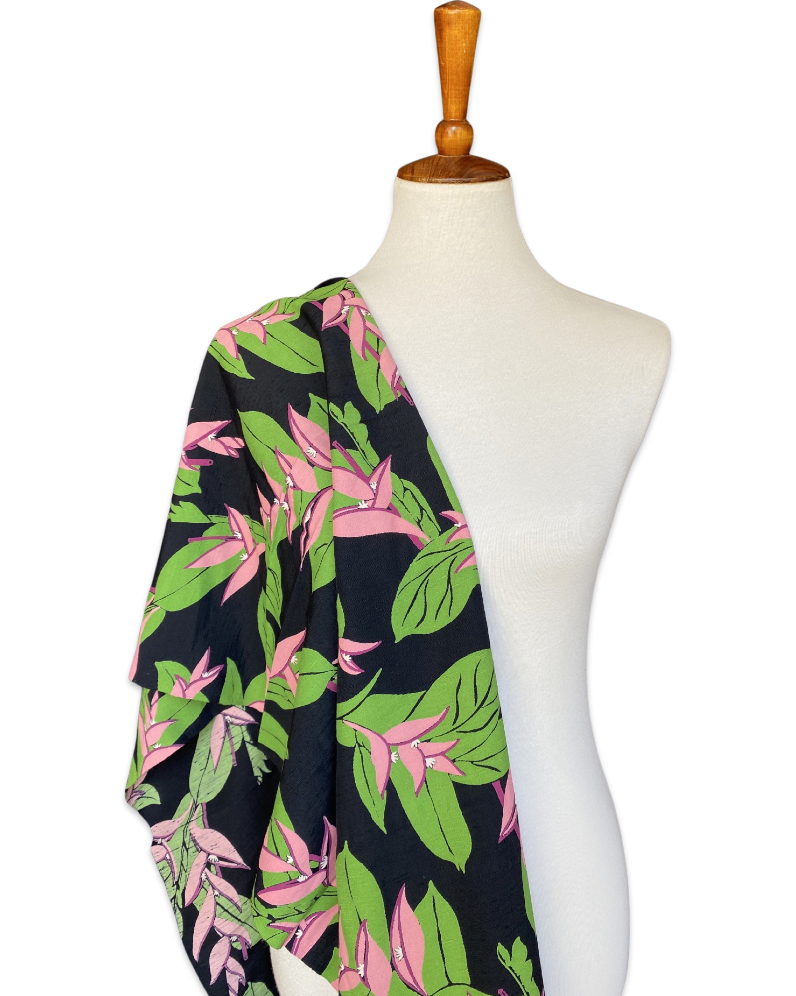 1940s/1950s Tropical Shantung Remnant
