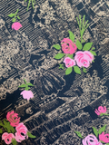 1950s Garden Party - 18th Century Rose Novelty Print Cotton