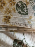 Early 20th Century Hydrangea Print Serpentine Crepe