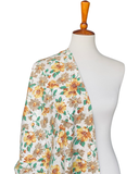 1940s Yellow and Orange Floral Cotton