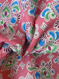 1930s Pink Stylized Paisley Cotton