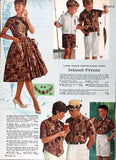 1960s Polynesian Tapa-Style Cotton